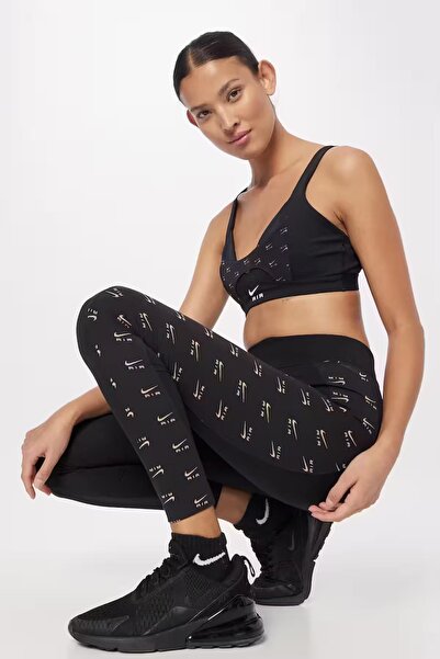 Nike Air Yüksek Belli Esnek Jarse Kumaş Kadın Spor Tayt