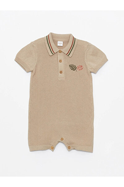 LC Waikiki KANZ Polo Yaka Kısa Kollu Erkek Bebek Tulum