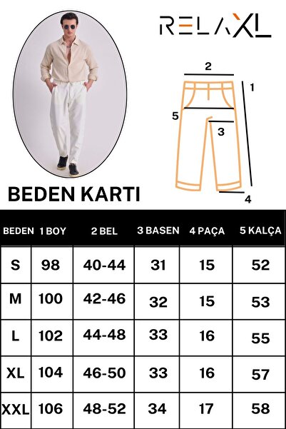 RELAXL Double Leg Lace-Up Regular Fit Elastic Waist Stretchy Trousers Men's White