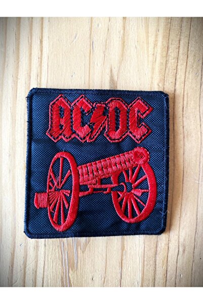 icase رقعة شعار AC/DC لموسيقى ACDC قابلة للخياطة (10 × 10 سم)