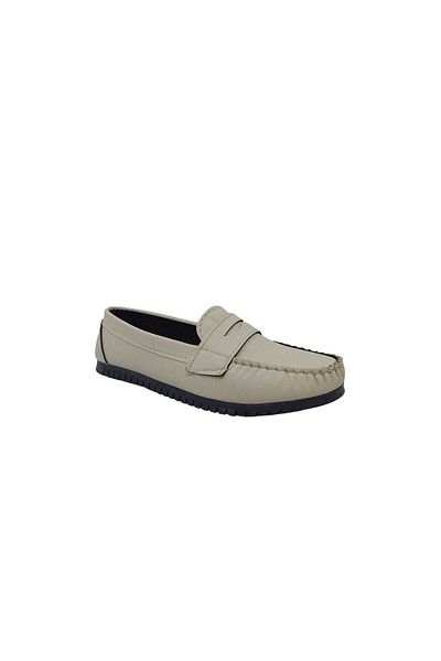 Zerhan G01 Women's Cream College Daily Use Ballerina Shoes