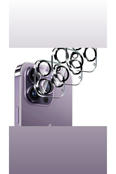 Solid Iphone 15 Pro/15 Pro Max Uyumlu Tam Kaplayan Blok Kamera Lens Koruyucu