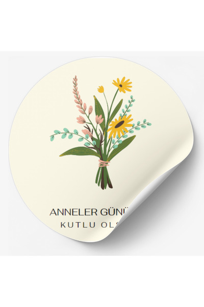 YAPIŞKAN STORE 24 Adet Anneler Günü Sticker Kurumsal Firma Ve Küçük Işletmele...