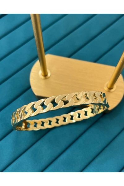 stainless steell Steel Cuff Bracelet Gold 6.5x5cm