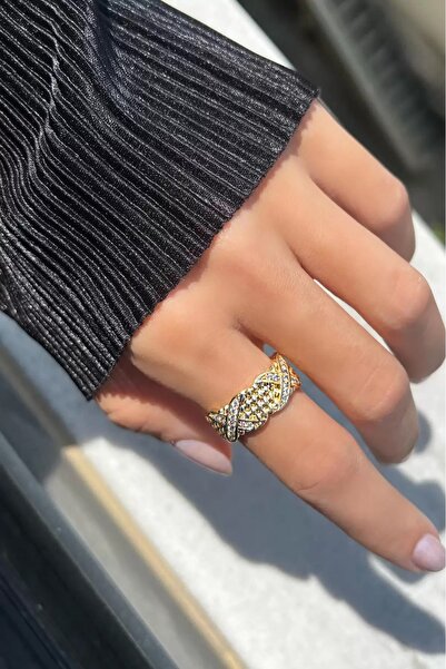 Only Vogue ضمان لمدة عامين، خاتم مرصع بالأحجار قابل للتعديل