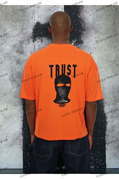 Tarzsokak Hanorac oversize unisex cu imprimeu Trust