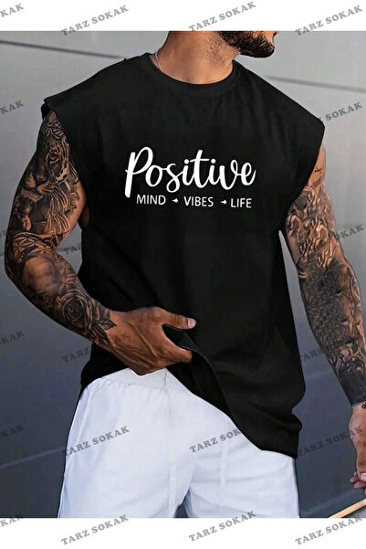 Tarzsokak للجنسين مطبوعة بشكل إيجابي بدون أكمام