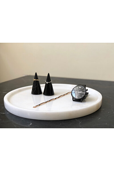 Modestmar Doğal Mermer Yuvarlak Tepsi Mrm0091