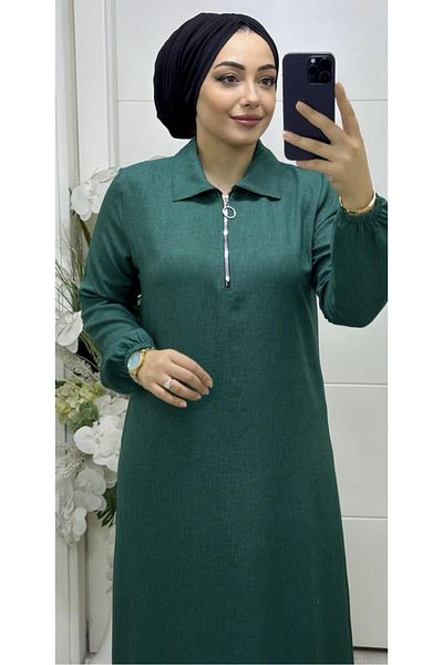 Ebrarengiz Moda ΓΥΝΑΙΚΕΙΟ ΦΟΡΕΜΑ ΛΙΝΟ ΜΕ ΦΕΡΜΟΥΑΡ