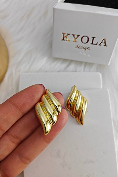 KYOLA DESİGN أقراط ذهبية عتيقة متماثلة