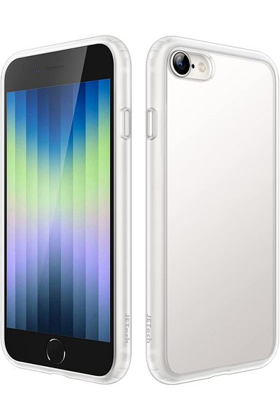 Merwish غطاء حماية من السيليكون الفاخر غير الأصفر مقاس 2 ملم متوافق مع هاتف Apple iPhone SE 2020 شفاف