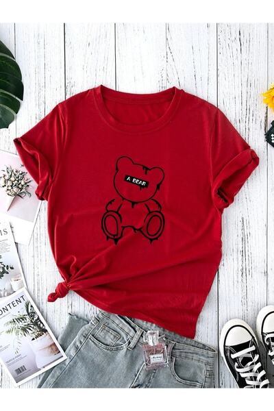 Deocept Tricou supradimensionat cu imprimeu urs Salas Boyfriend