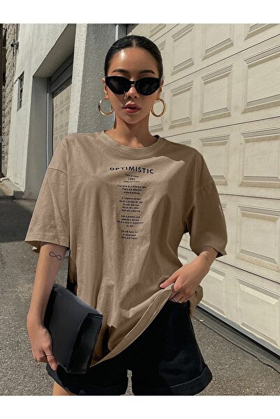 Deocept Oversize μπλουζάκι Optimistic Printed