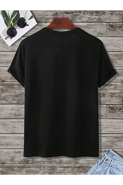 Deocept Tricou oversize imprimat cu palmieri Casual Boyfirend