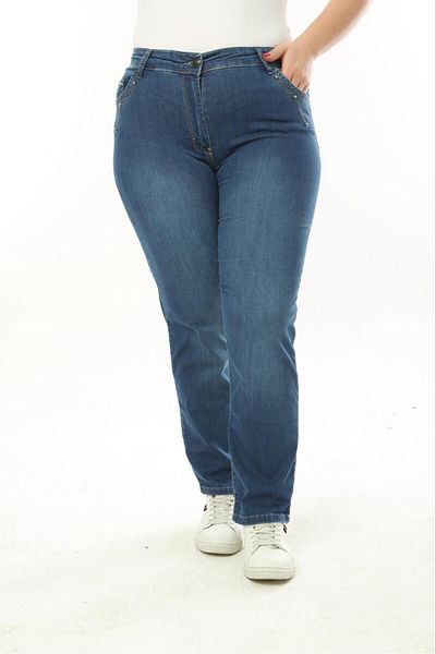 EYLÜL BUTİK Women's Plus Size Pipe Leg Trousers