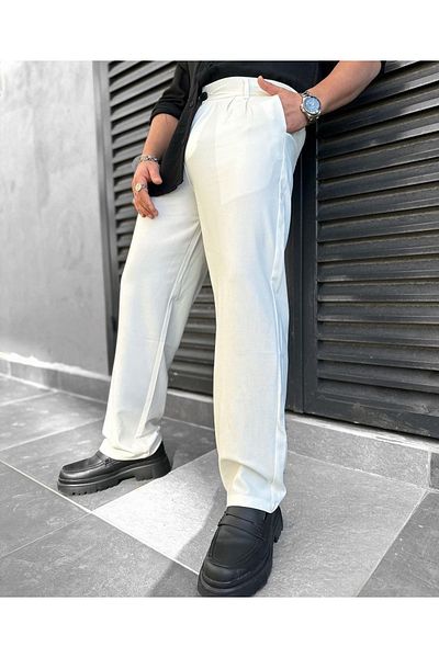 Butik Karaca COPY - ανδρικό ιταλικό μοντέλο baggy fit harvest palazzo pile detail παντελόνι polyviscose