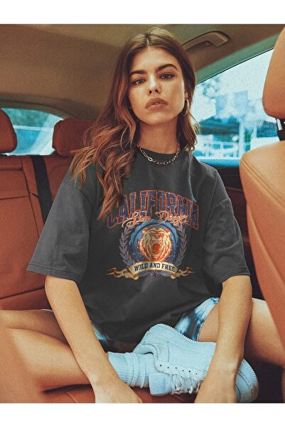 Deocept Smoked Oversize T-shirt California Printed