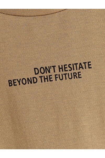 Deocept Μπλουζάκι Unisex Μπεζ Oversize