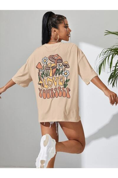 Deocept Υπερμεγέθη μπλουζάκι Love Your Self Printed