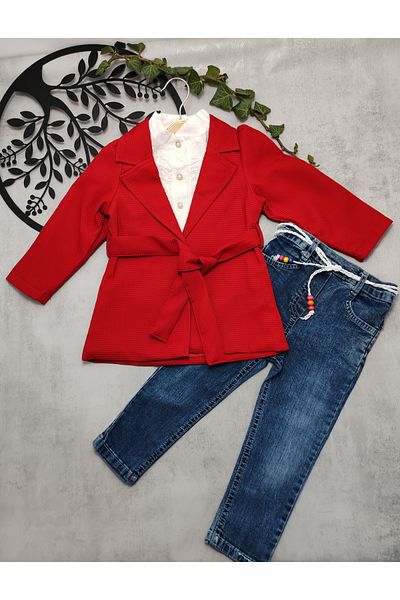 Beray Bebe Jacket, Shirt, Trousers, 3-Piece Kids Girls Set