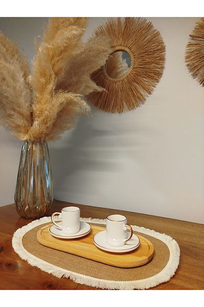 AR&MA WOOD Oval Long Presentation Plate / Presentation Tray 34 cm