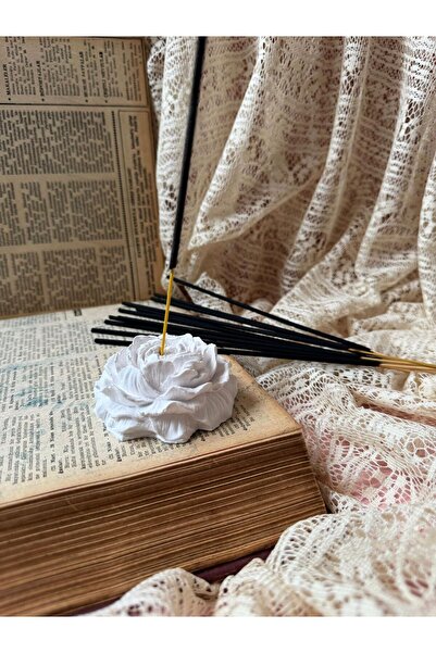 Çisem Dekoratif Beyaz Şakayık Çiçek Tütsü/Tütsülük