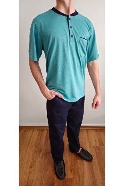 Jakarlı Uzun Paça Pijama Takımı