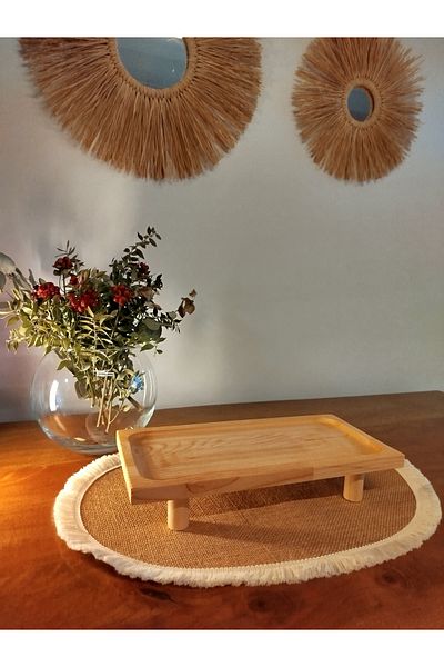 AR&MA WOOD Wooden Riser & Presentation Rack & Wooden Stand & Serving Plate & Breathing Plate & Breakfast Plate & Presentation