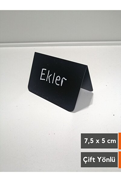 Şeffaf Etiket 10 Adet Silinebilir Karatahta Etiket Çatı Format Çift Yön 7,5x5...