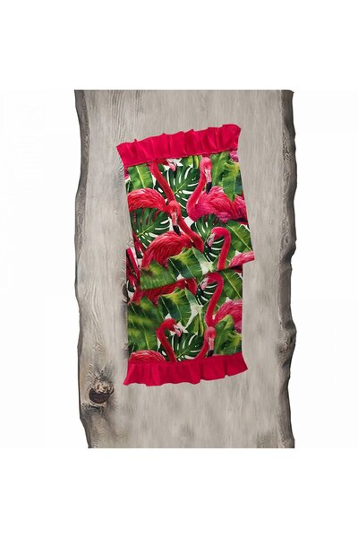 Sister Home Design Zara Flamingo Fuşya Fırfırlı Ranır - Runner