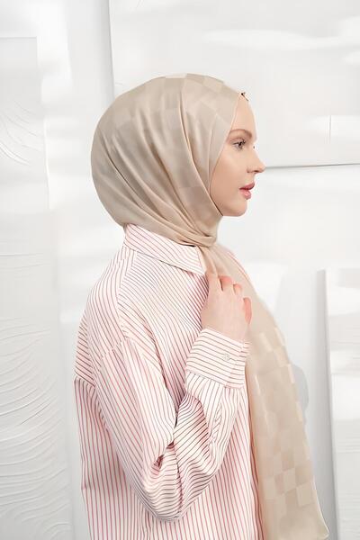 ARMANDA Dama Italyan Jakar Şal - Bej