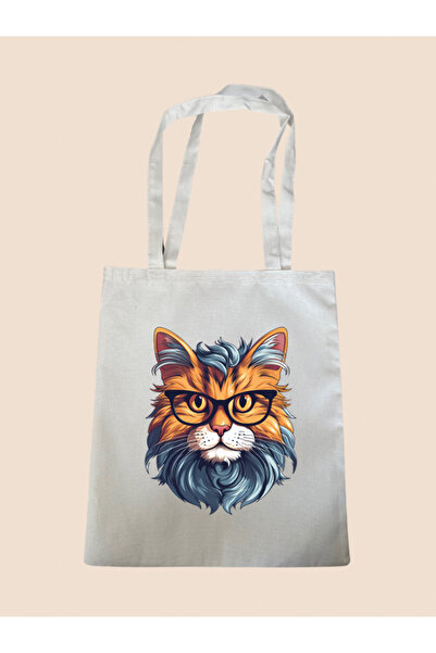 lili hediyelik Сумка з принтом «Розумна кішка» - велика жіноча сумка через плече