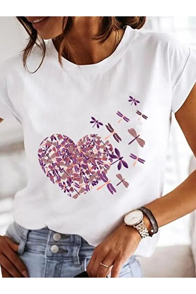 GALASHOP dámske tričko s motívom motýľa s potlačou mod77