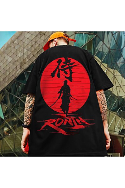 GALASHOP تي شيرت رجالي مطبوع عليه سيف الساموراي الياباني للجنسين Mod69