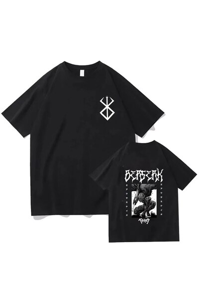 GALASHOP Anime Berserk Guts baskı T Shirt pamuk Mod665