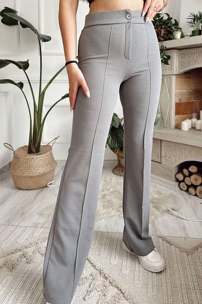 Ded COLLECTION Women's Lycra Buttoned Pants