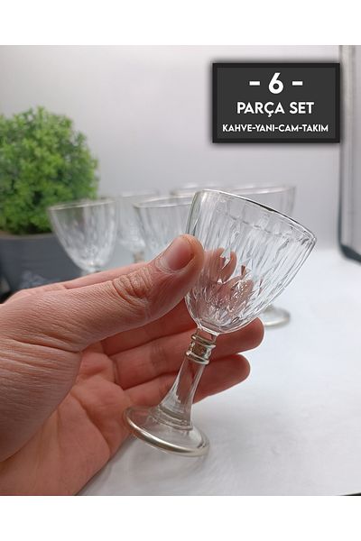 gkzglass home dekor New Year Orchid Glass Silver Coffee Side Water Glass Water Set for 6 People