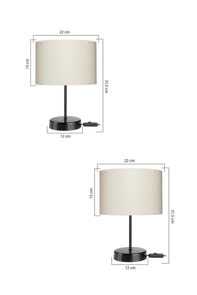 manogrup avize aydınlatma Arel 22 Pieces Black Lampshade - Pack of 2
