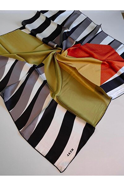 Aker وشاح حريري كريب ساتان موسم صيف 20248809701-313