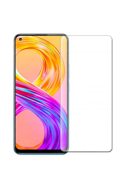 TechnoZone Realme 8 ve 8 Pro Uyumlu Kırılmaz Ekran Koruyucu Temperli Cam