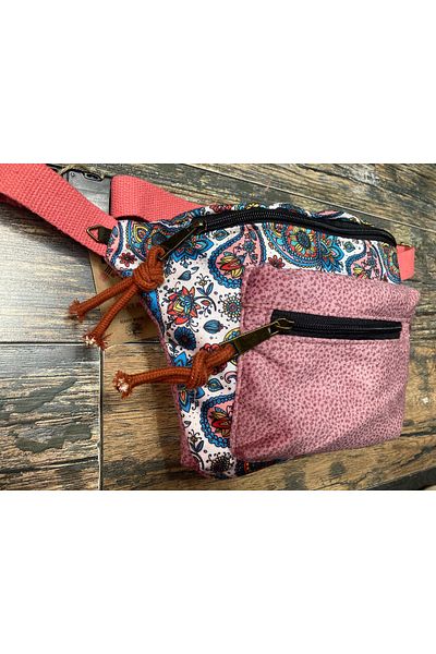 Street Bag Rez Ethnic Authentic Bohemian Waist Bag Daily Travel Usable Large Volume Pink Color