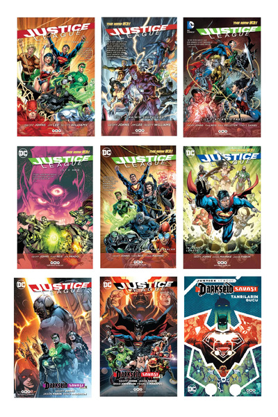 Yapı Kredi Yayınları Justice League 1-2-3-4-5-6-7-8+Darkseid Savaşı (TOPLAM 9...