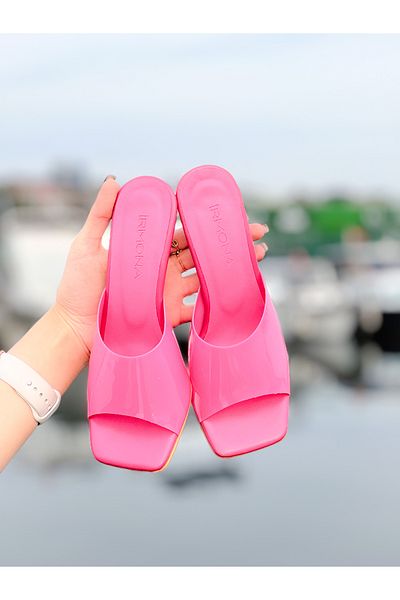 irmona Παπούτσια Chıva Διάφανα Φούξια με τακούνι Slippers
