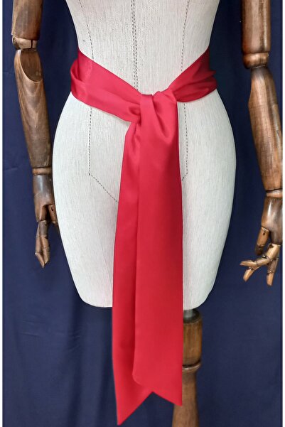 es moda shop Red Begonia Multifunctional Long Satin Scarf