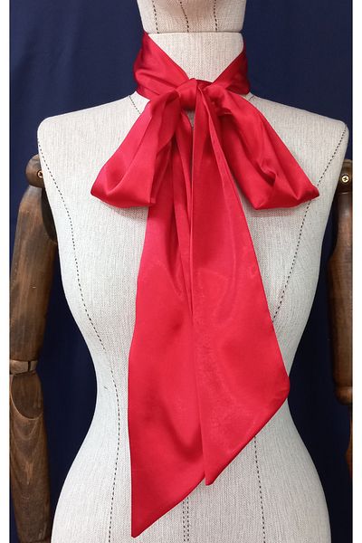 es moda shop Red Begonia Multifunctional Long Satin Scarf