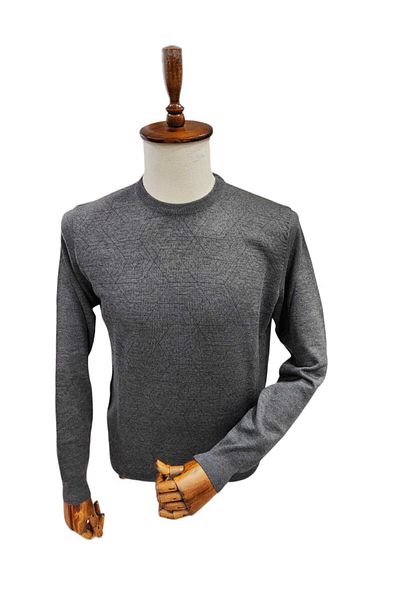 Diandor Geometric Patterned Cotton Sweater