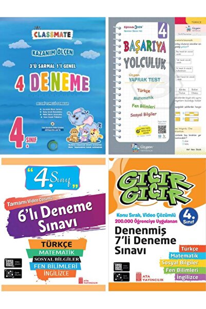 Okyanus Yayınları 4. Sınıf 4 Ayrı Yayın Deneme Seti