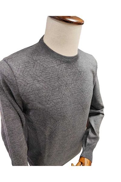 Diandor Geometric Patterned Cotton Sweater