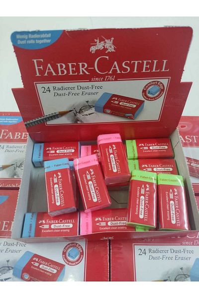 Faber Castell FABER-CASTELL MEDIUM SIZE 6-PIECE COLORED ERASER