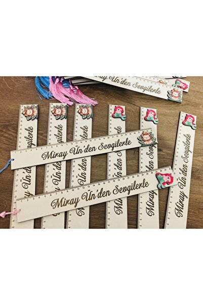 guluslazerkesim 30 CM FİGÜRLÜ AHŞAP CETVEL SINIF HEDİYELİK ETKİNLİK OKUL HEDİ...